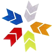 abordables Decoración y protección de la carrocería-10 unidades/juego de pegatinas autoadhesivas de colores surtidos para coche, cinta de señal de flecha reflectante autoadhesiva