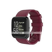 billiga Fitbit klockband-Smart Watch-band för Fitbit Versa 2 / Versa Lite / Versa SE / Versa Mjuk silikon Smart klocka Rem Justerbar Andningsfunktion Klassiskt lås Sportband Ersättning Armband