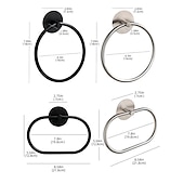 economico Portasciugamani-anello per asciugamani da bagno, porta asciugamani autoadesivo a parete, appendiabiti da bagno in acciaio inossidabile 304/porta asciugamani rotondo perfetto per bagno, lavandino, cucina