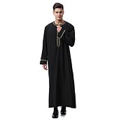 رخيصةأون عربي مسلم-رجالي رداء - روب ثوب / جبة ديني سعودي عربي العربية مسلم رمضان بالغين / قمصان الرضعثوب الراقص