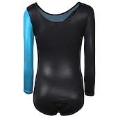 halpa Taitoluisteluharjoitusasu-Voimistelu trikoot Naisten Tyttöjen Kokopuku Voimistelupuku Spandex Erittäin elastinen Hengittävä Käsintehty sparkly Pitkähihainen Kouluts Kilpailu Tanssi Rytminen voimistelu Telinevoimistelu Sininen