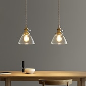 economico Luci a sospensione-lampada a sospensione a led isola luce 1-luce 15 cm lampada a sospensione in vetro rame led elegante design singolo isola luci ristorante in stile moderno negozi / caffè luci soggiorno