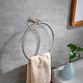 economico Portasciugamani-anello per asciugamani da bagno, porta asciugamani autoadesivo a parete, appendiabiti da bagno in acciaio inossidabile 304/porta asciugamani rotondo perfetto per bagno, lavandino, cucina