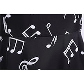 ieftine Rochii-Retro / vintage 1950 Rochie de epoca Rochie leagăn Rochie Flare Note muzicale Pentru femei Carnaval Mascaradă Casul / Zilnic Petrecerea Burlăcițelor Adulți Rochie Rochii de acasă