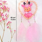 Недорогие Снижено до $30-бохо ловец снов подарок ручной работы настенный декор искусство орнамент ремесло сердце единорог перо для детей спальня свадьба фестиваль