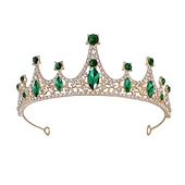 cheap Wearable Accessories-Children&#039;s Crown Headwear Flower Children&#039;s Crystal Handmade Hair Ornament Girl Crown Princess Birthday Band Stage Performance Photography