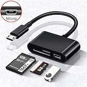 Χαμηλού Κόστους Περιφερειακά Η/Υ-usb c sd card reader adapter type c micro sd tf card reader multifunction 3-in-1 otg adapter for laptop macbooks φορητές κάμερες
