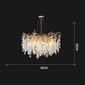 cheap Chandeliers-LED Chandeliers Modern Luxury, 60cm Gold Crystal for Home Interiors Kitchen Bedroom Iron Art Tree Branch Lamp Creative Lamp Light 85-265V