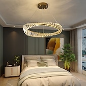 cheap Chandeliers-80 cm Circle / Round Design Pendant Light Crystal Sputnik Electroplated Modern 220-240V