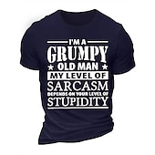 cheap Men&#039;s Graphic T Shirt-Men&#039;s Short Sleeve Graphic T-Shirt - Grumpy Old Man Sarcasm Funny Humor