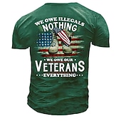 levne Vlastenecké tričko pro veterány-Den veteránů Pánské vlastenecké tričko Unisex Grafika Národní vlajka T tričko Slogan T trička Retro trička Krátký rukáv T tričko 3D Print Tričko sportovní designér neformální