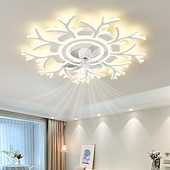 economico Ventilatore da soffitto con luci-Ventilatori A Soffitto A Led Dimmerabili Con Telecomando A Forma Di Fiore Design Da Incasso A Soffitto Con Paralume In Acrilico Lampadario Camera Da Letto Soggiorno