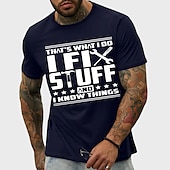 cheap Men&#039;s Plus Size T-shirts-Men&#039;s Plus Size Big Tall T shirt Tee Tee Graphic Tee Crewneck Black White Navy Blue Short Sleeves Outdoor Going out Print Letter Clothing Apparel Cotton Blend Streetwear Stylish Casual