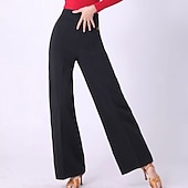 economico Pantaloni-Balli latino-americani Balli da sala Pantaloni Colore Puro A fantasia Per donna Prestazioni Addestramento Alto Elastene