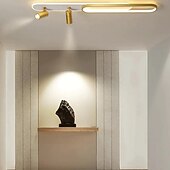 זול גופי תאורת ספוט-מנורת תקרה LED מודרנית 1-2 מנורת מסלול מנורת sotlight 80 ס"מ 100 ס"מ מנורת תקרה גיאומטרית ניתנת לעמעום שלט רחוק סלון חדר שינה מטבח פינת אוכל מנורת ac220v