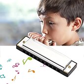 זול כלי מוזיקה-10 חורים מפוחית דיאטוני בלוז קלידים נבל אורגן פה לבלוז רוק קאנטרי פולק ג&#039;אז