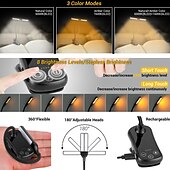 cheap Reading Lights-Book Lights 14 LEDs for Reading in Bed Touch Control Reading Light with 3 Colors &amp; 8 Brightness Reading Lights for Books in Bed Portable &amp; Adjustable Rechargeable Reading Lamp