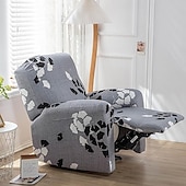 cheap Recliner Chair Cover-Stretch Recliner Cover Recliner Covers 1 Seater Armchair Couch Slipcover with Elastic Loop, Anti-cat Scratch Furniture Protector for Kids, Pets, Dogs, Cats