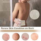 preiswerte Badutensilien-Peeling-Rückenschrubber und Peeling-Schwamm-Pad-Set für die Dusche, Bade-Duschschrubber für Männer und Frauen, Luffa-Schrubber zur Tiefenreinigung und Entspannung Ihres Körpers (83,8 cm und 9,7 cm)