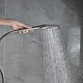 cheap Waterfall-Wall Mount Bathtub Faucet with Handheld Shower Sprayer, LED Display Wall Mounted Tub Shower Set Brass Valve Waterfall Spout, Bathroom Single Handle Mixer Tap, Hand Held Filler Shower System