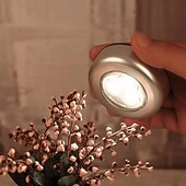 tanie Światła krążkowe-4 szt. awaryjne oświetlenie ścienne 3 led kuchnia pod szafką oświetlenie do szafy z naklejką dotknij lampa dotykowa przestrzeń naklejka bezprzewodowa lampa ścienna szafa sypialnia kuchnia