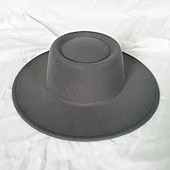 baratos Chapéu de Festa-Chapéus de lã acrílico fedora kentucky derby chapéu formal coquetel de casamento royal astcot simples com cor pura headpiece