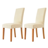 cheap Dining Chair Cover-2 Pcs Dining Chair Cover Burgundy Velvet Stretch Chair Seat Slipcover Spandex with Elastic Bottom Protector for Dining Room Wedding Ceremony Durable Washable