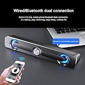 Недорогие Динамики-Беспроводная звуковая панель Bluetooth Hi-Fi стереодинамик Обновленная версия высокого качества звука для смартфона/планшета/компьютера Домашний кинотеатр Телевизор с сильным басом Саундбар