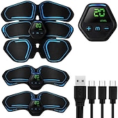 olcso Testmasszírozó-usb abs stimulátor izomfesték női férfi karok láb formáló edző toner hasi edző öv