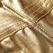 economico pantaloni casual-Per uomo magro Pantaloni Pantaloni in ecopelle Gamba dritta Tinta unita Lunghezza intera Feste Per uscire Serata Streetwear Moda Argento Nero Media elasticità