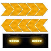 abordables Decoración y protección de la carrocería-10 unidades/juego de pegatinas autoadhesivas de colores surtidos para coche, cinta de señal de flecha reflectante autoadhesiva