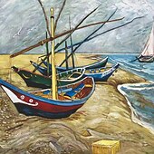 levne Reprodukce slavných obrazů-ruční olejomalba plátno umělecká dekorace na stěnu van Gogh dojem slavný obraz hvězdná obloha nad rhonou pro domácí výzdobu válcovaný bezrámový nenatažený obraz