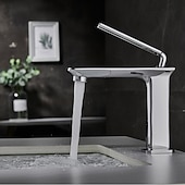 cheap Classical-Basin Sink Mixer Faucet Brass, Tall/Short Bathroom Tap Single Handle One Hole Deck Mounted with Cold Hot Hose Bath Taps Vessel Water Tap