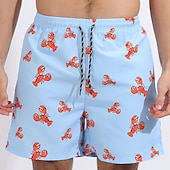 baratos shorts de natação masculinos-Homens Bermuda de Surf Shorts de Natação Calção Justo de Natação Surf Casual Feriado Praia Secagem Rápida Com Cordão Com forro de compressão Gradiente Havaiana Boho Roupas Esportivas 1 5
