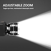 abordables Faros delanteros-Linterna frontal led resistente al agua para acampar al aire libre, linterna de pesca, linterna usb recargable xhp50 18650 lib, linterna de cabeza con zoom de 3 modos