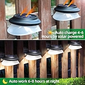Χαμηλού Κόστους Εξωτερικά Επιτοίχια Φώτα-1/4/6 τμχ ηλιακά φώτα υδρορροής υπαίθριο αδιάβροχο ηλιακό φως φράχτη για πρόσβαση στο κατάστρωμα αυλή βεράντα δρόμο γκαράζ σκάλα τοίχος διακόσμηση τοπίου φωτισμός ηλιακό φως νύχτας