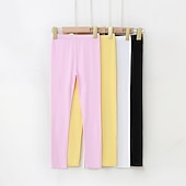 voordelige Broeken-Kinderen Voor meisjes Legging Effen Kleur Actief School Katoen 7-13 jaar Zomer Zwart Wit Blozend Roze