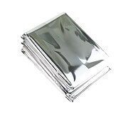 economico Telo da campeggio-Coperte impermeabili compatte termiche in mylar argento di emergenza per kit di pronto soccorso, attrezzature per disastri naturali, trattengono il calore corporeo, mantengono la dimensione calda dopo