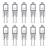 cheap LED Bi-pin Lights-BAJCR G4 Halogen Bulb 20W, 10 Pack Dimmable G4 Light Bulb for Under Cabinet Puck Light, Chandeliers, Track Lighting, AC/DC 12 Volt, T3 JC Type Bi-Pin G4 Base, Warm White 2800K