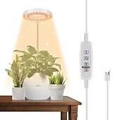 billiga LED Växtljus-ängelring odlingslampor för inomhusväxter usb dimbar fullspektrum halo växtlampa med timer blomkruka frö växa ljus