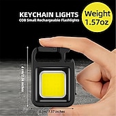 お買い得  作業灯-cob 高輝度 protable 懐中電灯多機能キーホルダーランプ内蔵リチウム電池防水屋外トーチランタン