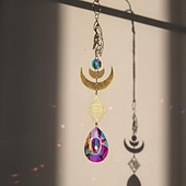 abordables Attrapeurs de rêves-cristal attrape-soleil oeil du diable éclairage en cristal pendentif lumière et ombre vent carillon attrape-soleil prisme boule