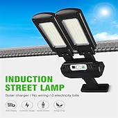 economico Lampioni-lampione solare per esterni lampada da parete a doppia testa con 3 modalità impermeabile sensore di movimento pir illuminazione di sicurezza per giardino patio portico garage 1pz