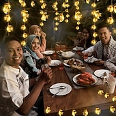 tanie Oświetlenie świąteczne-Moon stars fairy string lights 3m 20 leds 6m 40 leds ramadan string lights zasilany z baterii na ramadan boże narodzenie wesele dekoracje na patio domu