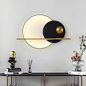 baratos Candeeiros de Parede de interior-luzes led de parede design de círculo regulável 65cm corredor criativo quarto sala de estar fundo decoração da parede arandela iluminação 110-240v