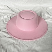 baratos Chapéu de Festa-Chapéus de lã acrílico fedora kentucky derby chapéu formal coquetel de casamento royal astcot simples com cor pura headpiece