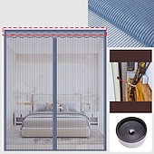 billiga Skärm för fönster och dörr-Magnetisk skärm dörr bärbar fluga eller insekt skärm magnetisk dörröppning för skjutdörr garage patio kök vardagsrum fönster sovrum bar husdjur och barn lätt ingång