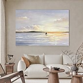voordelige Schilderijen van landschappen-Hang-geschilderd olieverfschilderij Handgeschilderde Verticaal Abstract Hedendaagse Zonder Inner Frame (Geen frame)