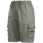 billige Klassisk-Herre Cargoshorts Shorts Bermudashorts Klapplomme عادي Komfort Pustende utendørs Daglig Ut på byen Mote Gatemote Svart Grønn
