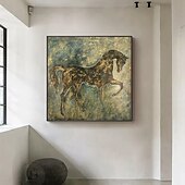 billiga Djurmålningar-oljemålning handgjord målning handmålad väggkonst abstrakt häst canvas målning heminredning dekor ingen ram målning endast